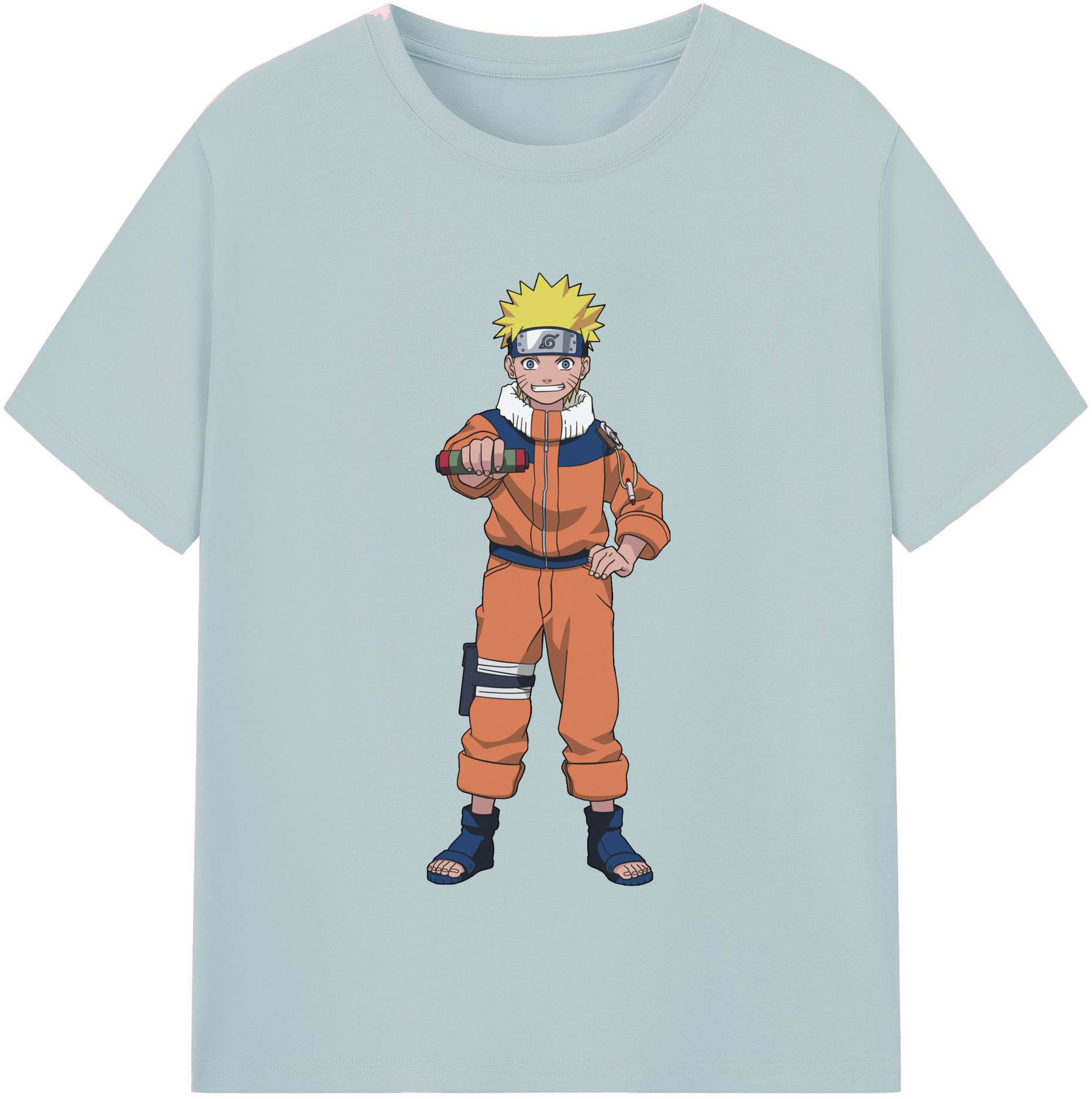 （画像用） NARUTO -ナルト- うずまき ナルト Uzumaki Naruto 綿100％半袖Tシャツ（フロントプリント）